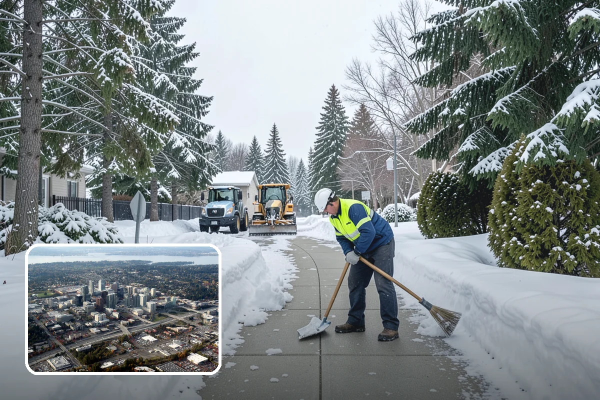 Retail Snow Hauling in Bellevue, King County, WA - Keeps storefronts visible and parking fully open