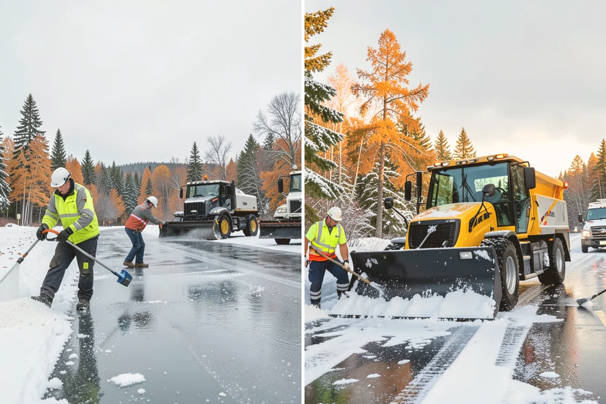 Retail Snow Hauling in Bellevue, King County, WA - We identify piles blocking parking and storefront views