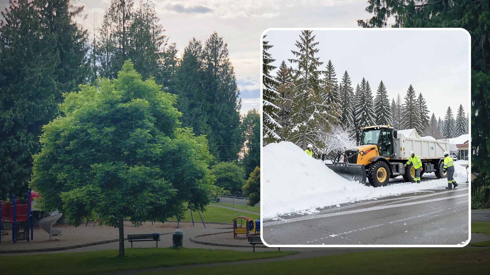 Retail Snow Hauling in Bonney Lake, Pierce County, WA - We haul snow away from retail storefronts and lots so customer parking and entrances stay open and inviting.