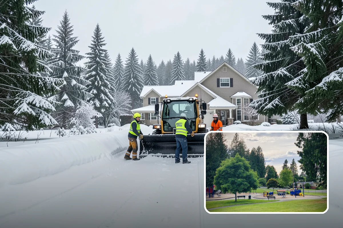 Retail Snow Hauling in Bonney Lake, Pierce County, WA - Keeps storefronts visible and parking fully open