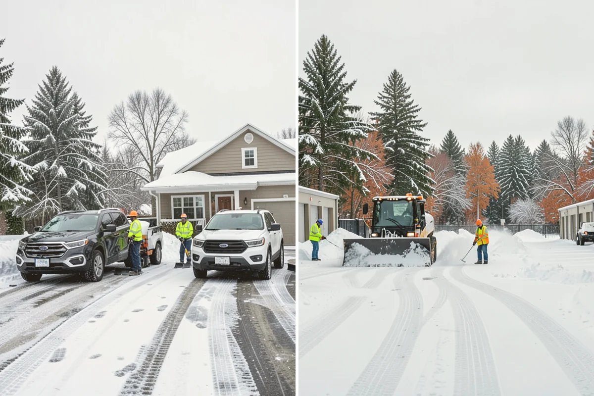Retail Snow Hauling in Bothell, King County, WA - We identify piles blocking parking and storefront views