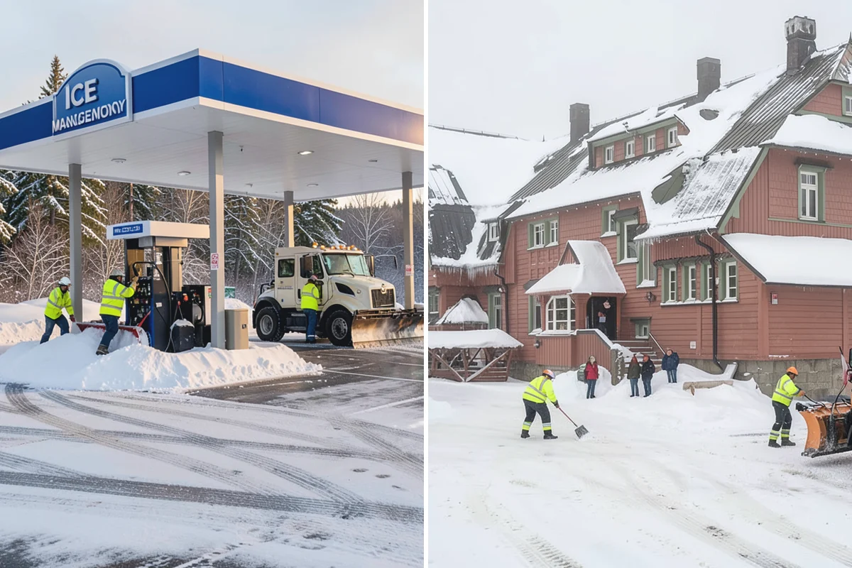 Retail Snow Hauling in Buckley, Pierce County, WA - We identify piles blocking parking and storefront views