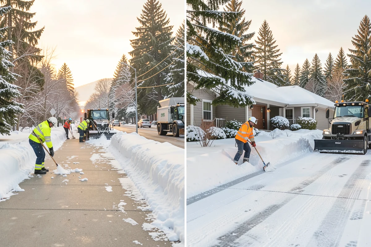 Retail Snow Hauling in Burlington, Skagit County, WA - We identify piles blocking parking and storefront views