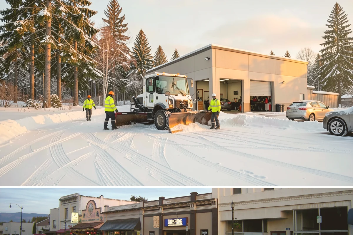 Retail Snow Hauling in Burlington, Skagit County, WA - Retail hauling is best done after accumulation builds or when repeated freezes turn storefront piles into lasting ice.