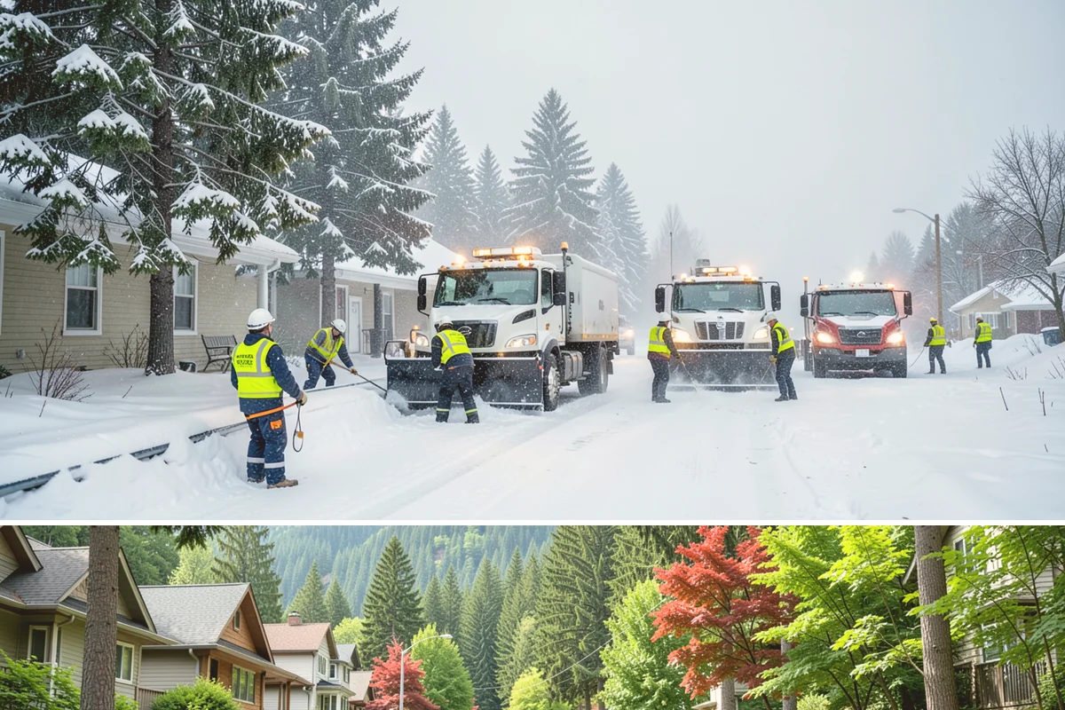 Retail Snow Hauling in Darrington, Snohomish County, WA - Retail hauling is best done after accumulation builds or when repeated freezes turn storefront piles into lasting ice.