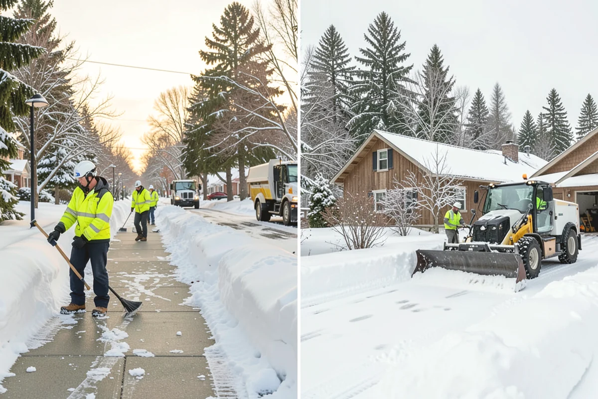 Retail Snow Hauling in Duvall, King County, WA - We identify piles blocking parking and storefront views