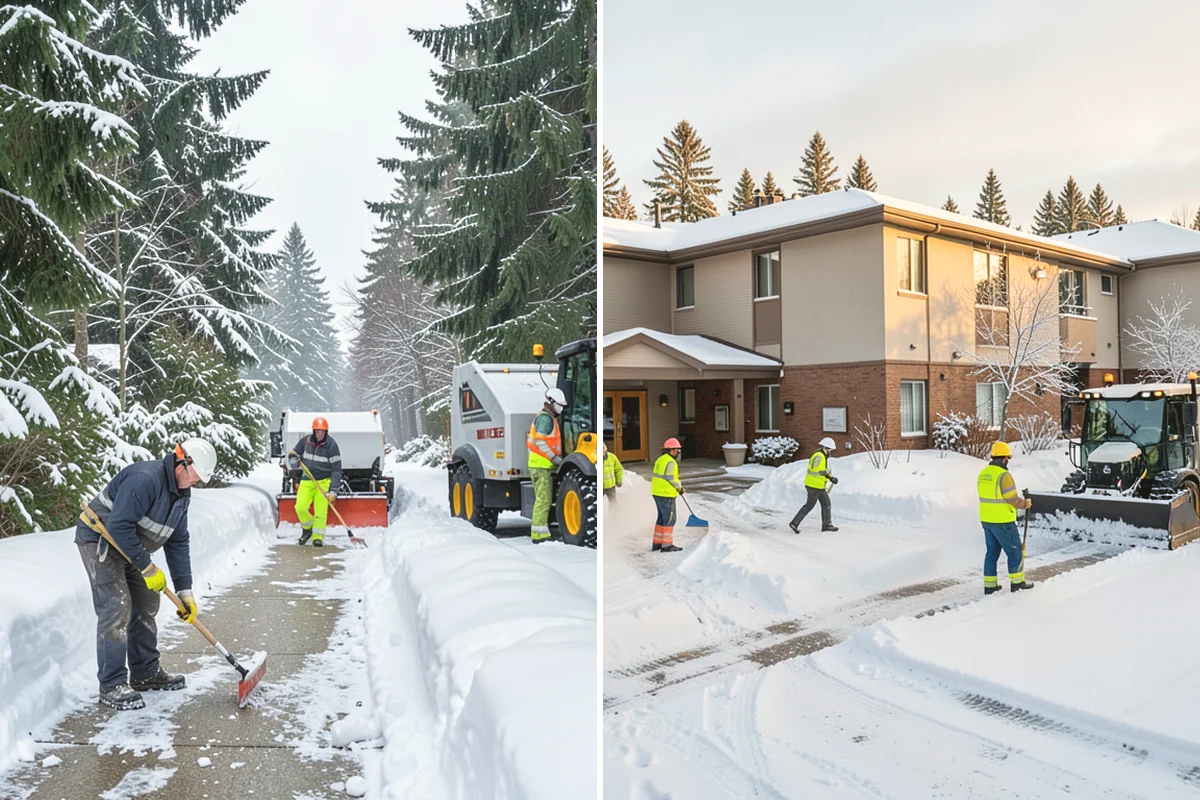 Retail Snow Hauling in Edgewood, Pierce County, WA - We identify piles blocking parking and storefront views
