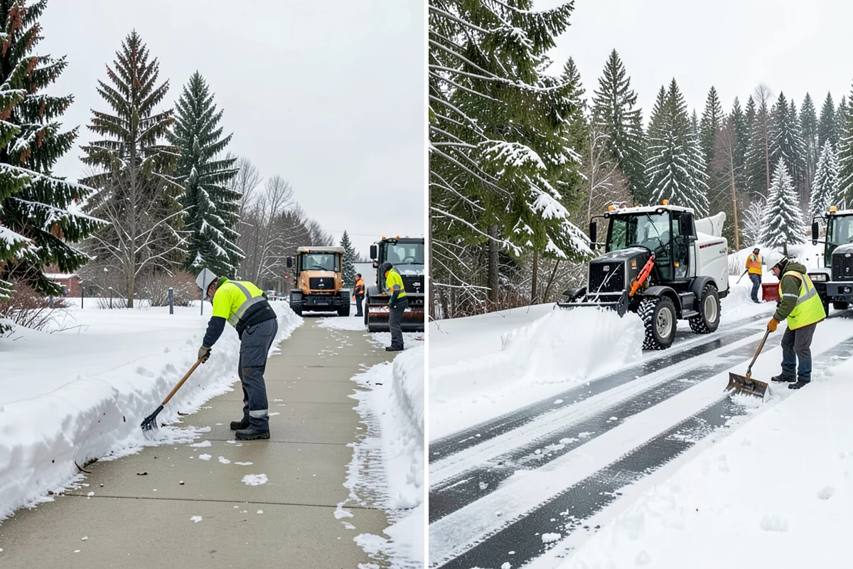 Retail Snow Hauling in Enumclaw, King County, WA - We identify piles blocking parking and storefront views
