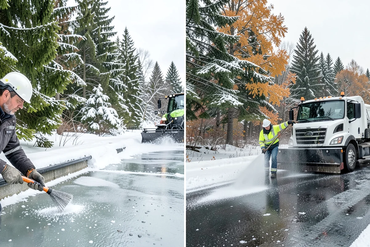 Retail Snow Hauling in Federal Way, King County, WA - We identify piles blocking parking and storefront views