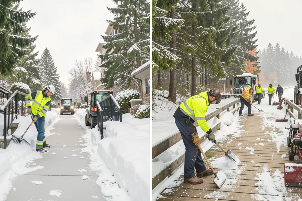 Retail Snow Hauling in Fife, Pierce County, WA - We identify piles blocking parking and storefront views