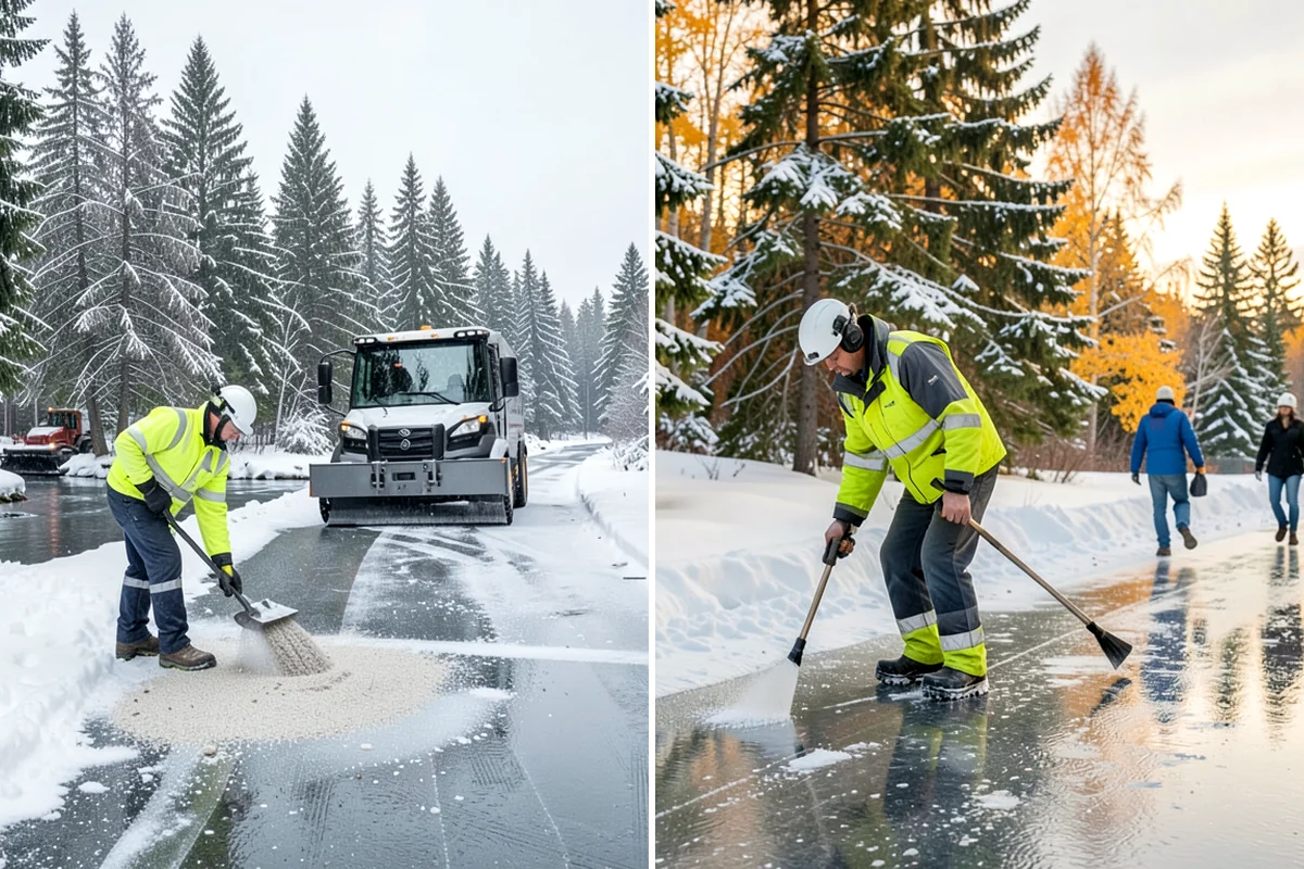 Retail Snow Hauling in Fircrest, Pierce County, WA - We identify piles blocking parking and storefront views