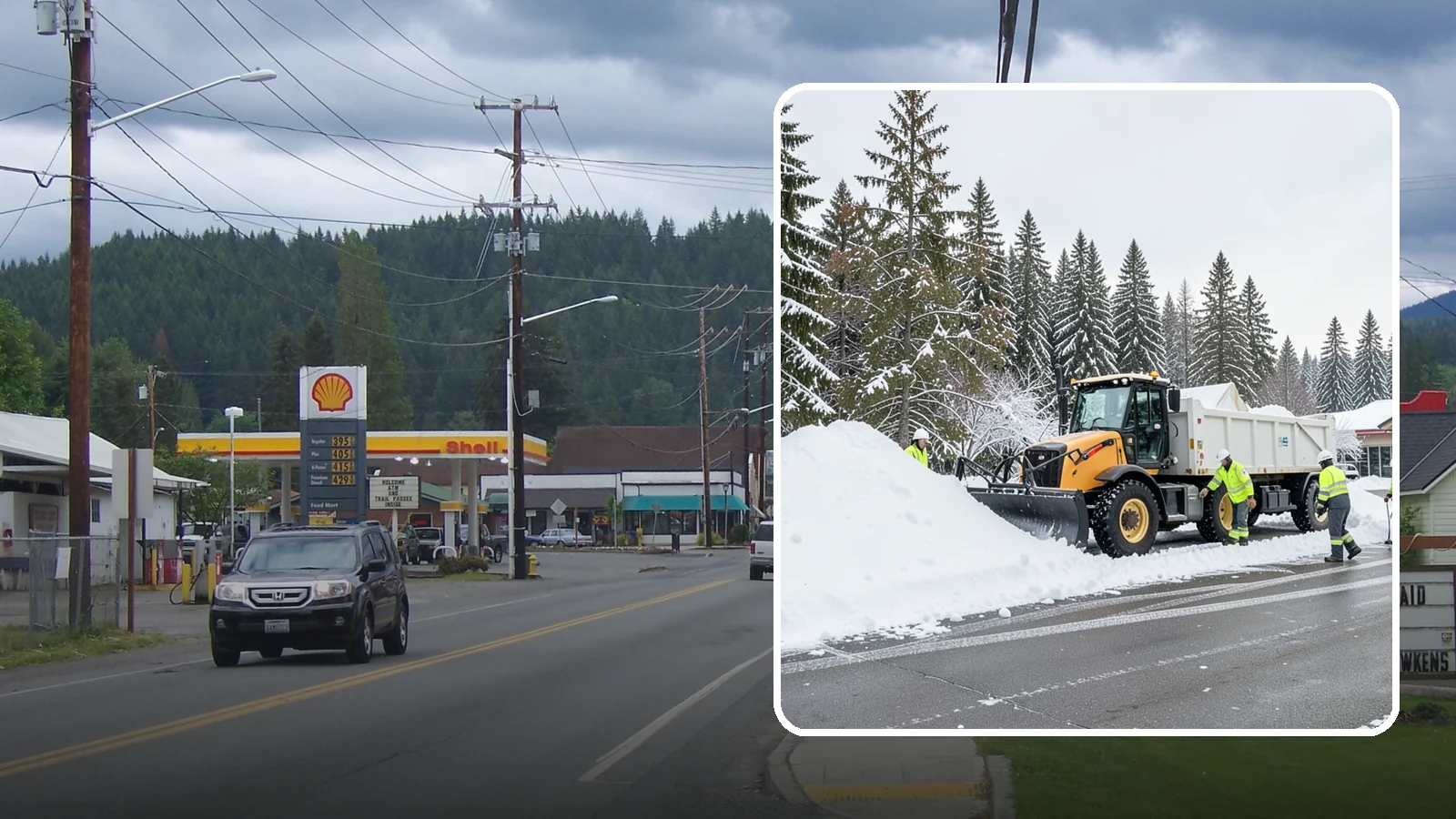 Retail Snow Hauling in Granite Falls, Snohomish County, WA - We haul snow away from retail storefronts and lots so customer parking and entrances stay open and inviting.