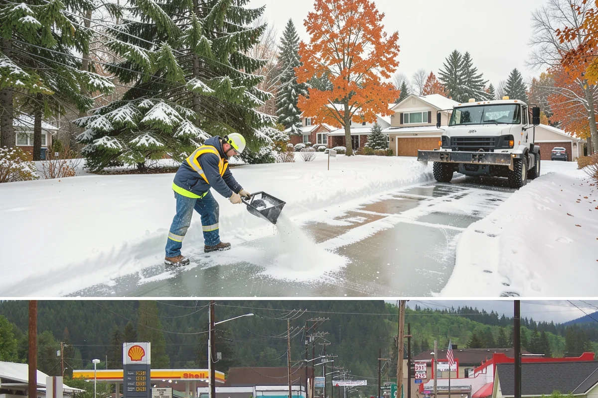 Retail Snow Hauling in Granite Falls, Snohomish County, WA - Retail hauling is best done after accumulation builds or when repeated freezes turn storefront piles into lasting ice.