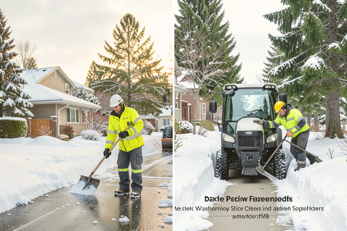 Retail Snow Hauling in Kirkland, King County, WA - We identify piles blocking parking and storefront views