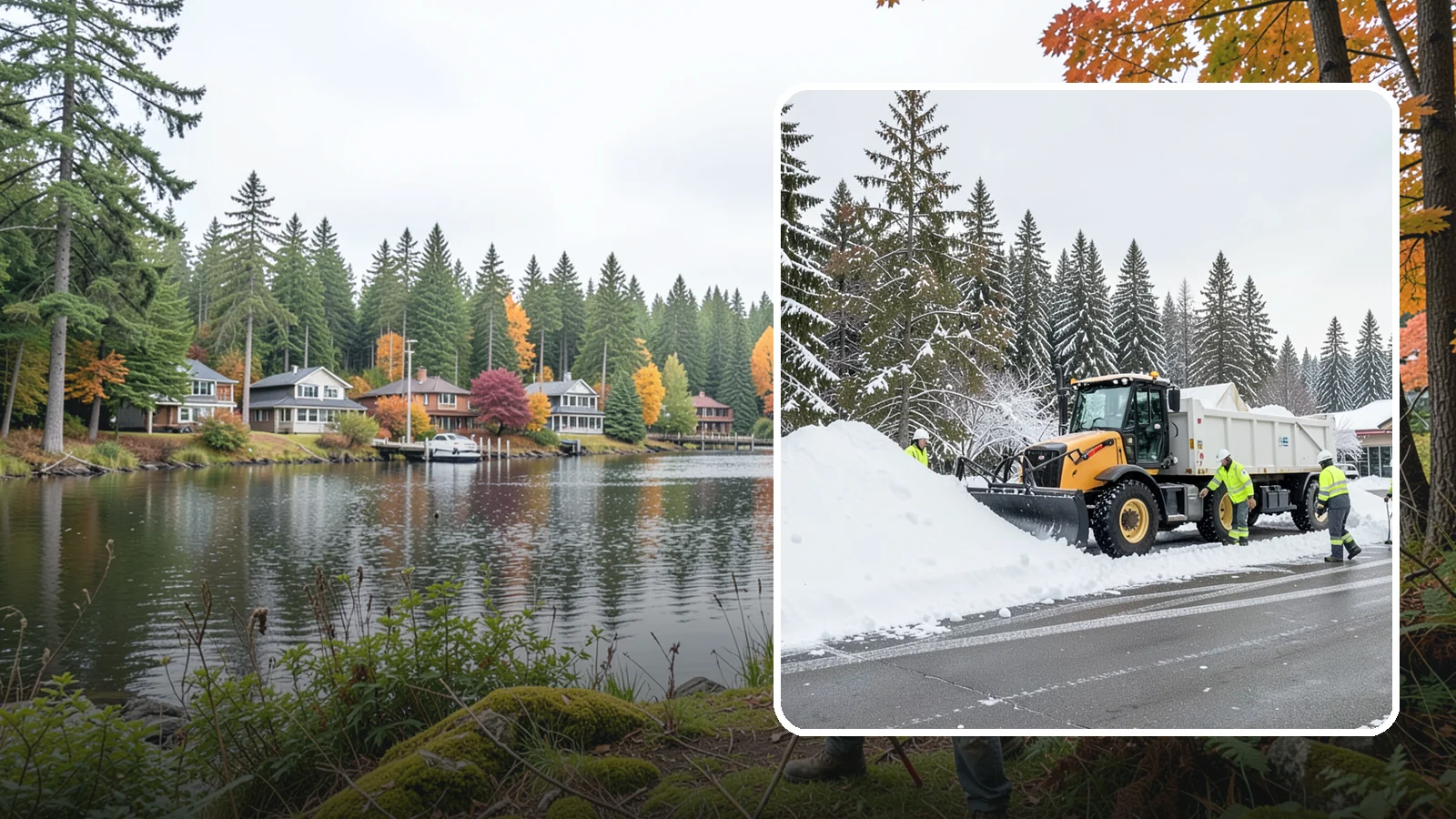 Retail Snow Hauling in La Conner, Skagit County, WA - We haul snow away from retail storefronts and lots so customer parking and entrances stay open and inviting.