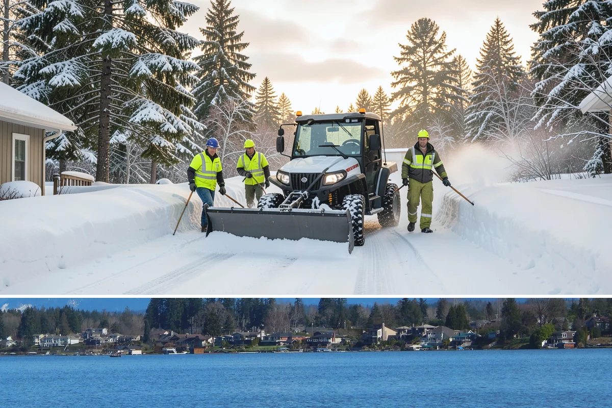 Retail Snow Hauling in Lake Stevens, Snohomish County, WA - Retail hauling is best done after accumulation builds or when repeated freezes turn storefront piles into lasting ice.