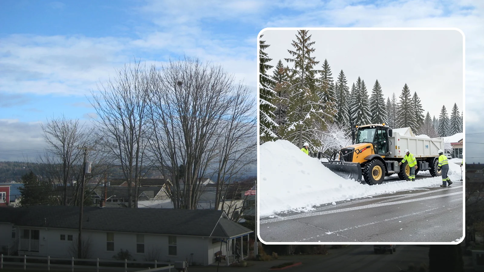 Retail Snow Hauling in Langley, Island County, WA - We haul snow away from retail storefronts and lots so customer parking and entrances stay open and inviting.