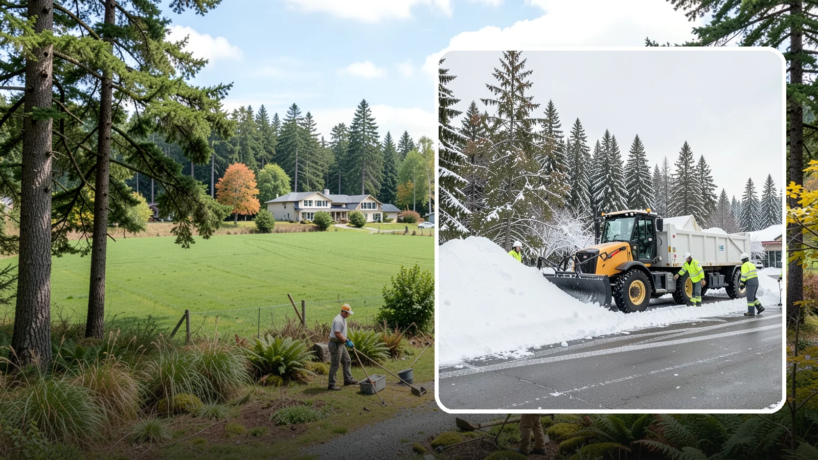 Retail Snow Hauling in Lyman, Skagit County, WA - We haul snow away from retail storefronts and lots so customer parking and entrances stay open and inviting.