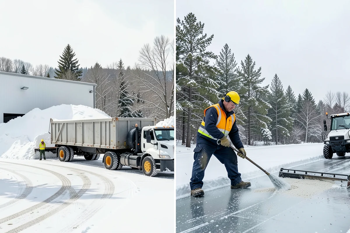 Retail Snow Hauling in Lyman, Skagit County, WA - We identify piles blocking parking and storefront views