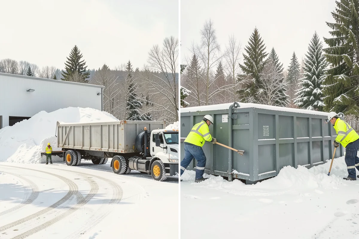 Retail Snow Hauling in Lynnwood, Snohomish County, WA - We identify piles blocking parking and storefront views