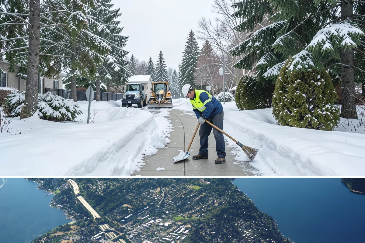 Retail Snow Hauling in Mercer Island, King County, WA - Retail hauling is best done after accumulation builds or when repeated freezes turn storefront piles into lasting ice.