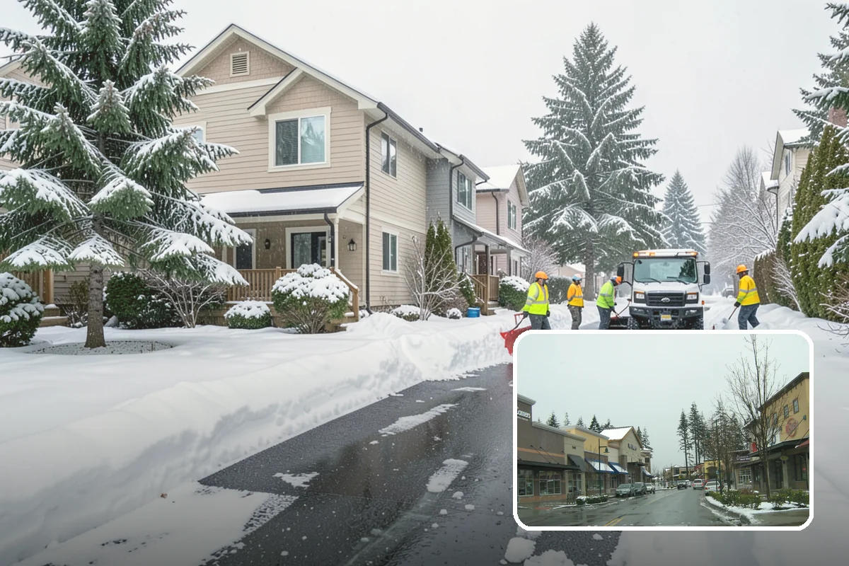Retail Snow Hauling in Mill Creek, Snohomish County, WA - Keeps storefronts visible and parking fully open