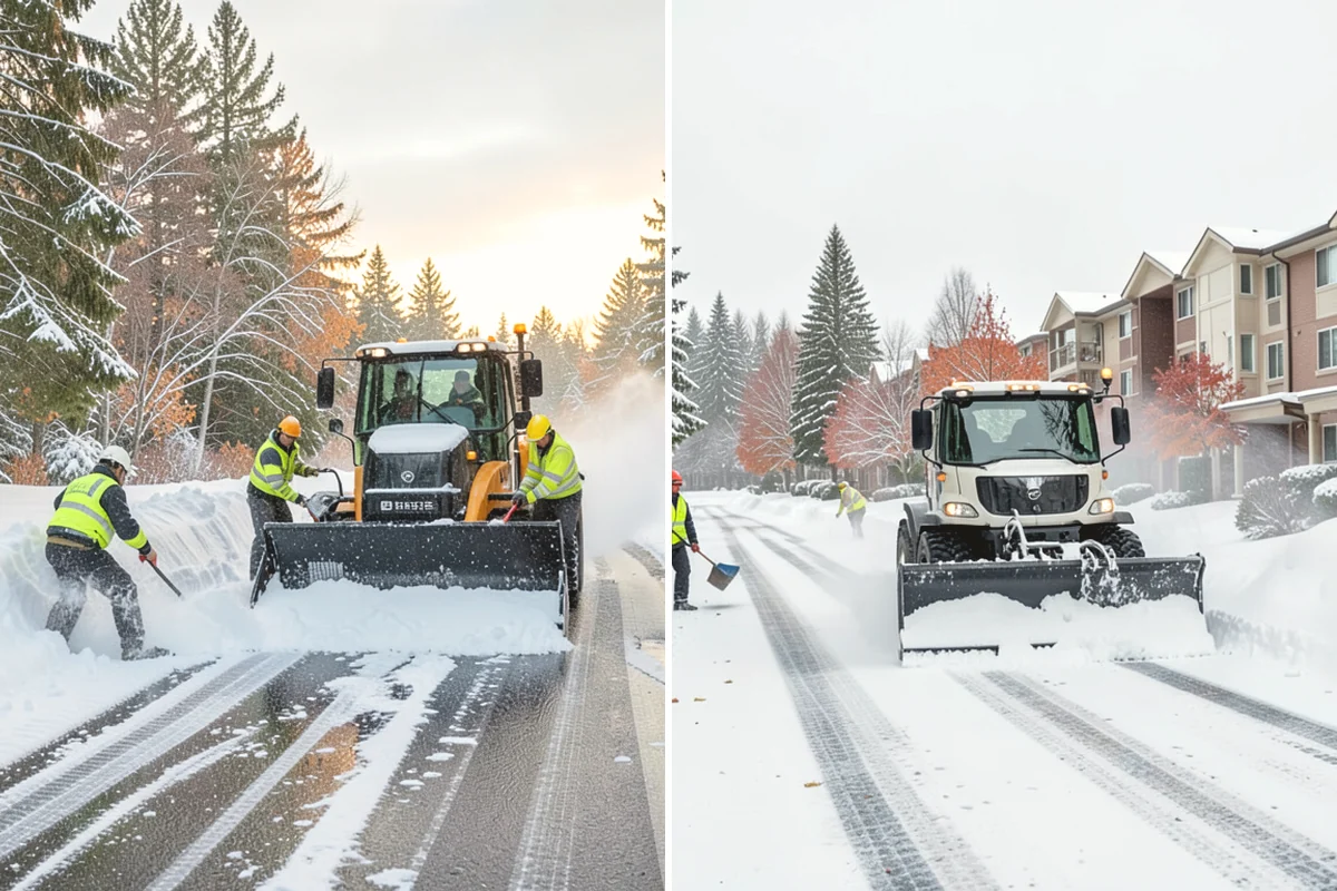 Retail Snow Hauling in Monroe, Snohomish County, WA - We identify piles blocking parking and storefront views