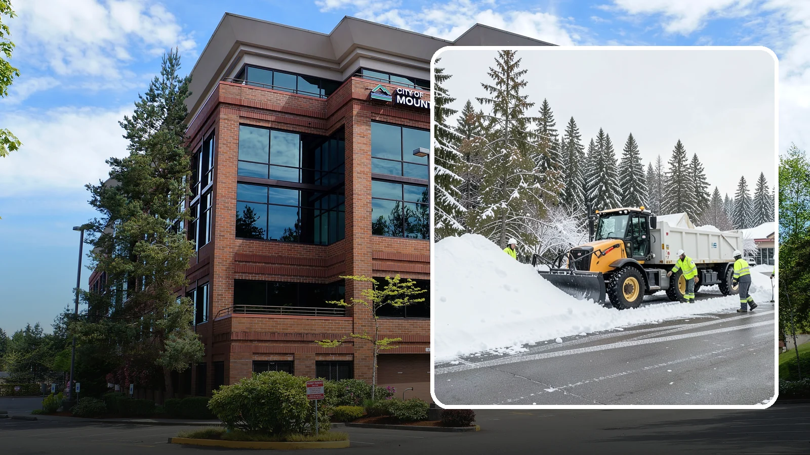 Retail Snow Hauling in Mountlake Terrace, Snohomish County, WA - We haul snow away from retail storefronts and lots so customer parking and entrances stay open and inviting.