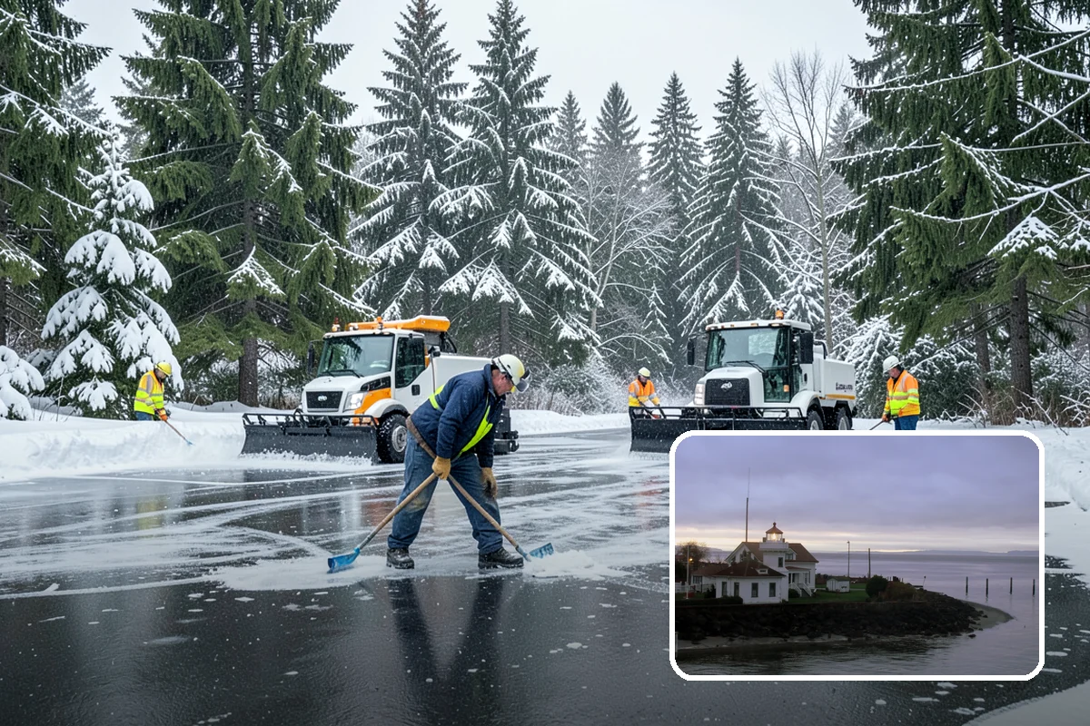 Retail Snow Hauling in Mukilteo, Snohomish County, WA - Keeps storefronts visible and parking fully open
