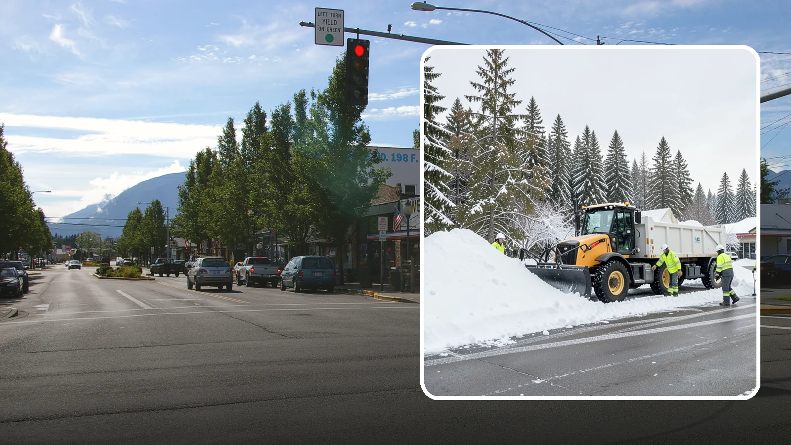 Retail Snow Hauling in North Bend, King County, WA - We haul snow away from retail storefronts and lots so customer parking and entrances stay open and inviting.