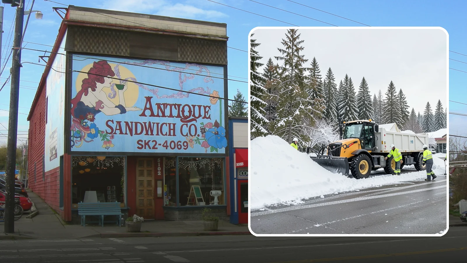 Retail Snow Hauling in Ruston, Pierce County, WA - We haul snow away from retail storefronts and lots so customer parking and entrances stay open and inviting.