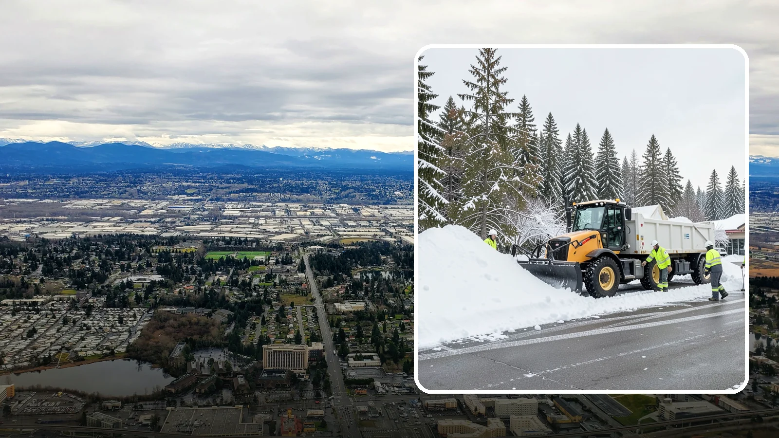 Retail Snow Hauling in SeaTac, King County, WA - We haul snow away from retail storefronts and lots so customer parking and entrances stay open and inviting.