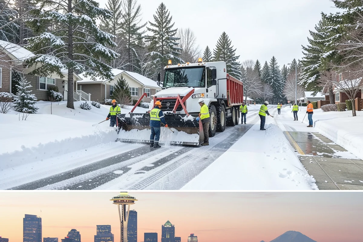Retail Snow Hauling in Seattle, King County, WA - Retail hauling is best done after accumulation builds or when repeated freezes turn storefront piles into lasting ice.