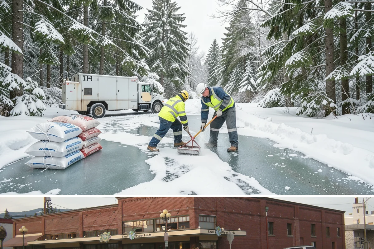 Retail Snow Hauling in Sedro-Woolley, Skagit County, WA - Retail hauling is best done after accumulation builds or when repeated freezes turn storefront piles into lasting ice.