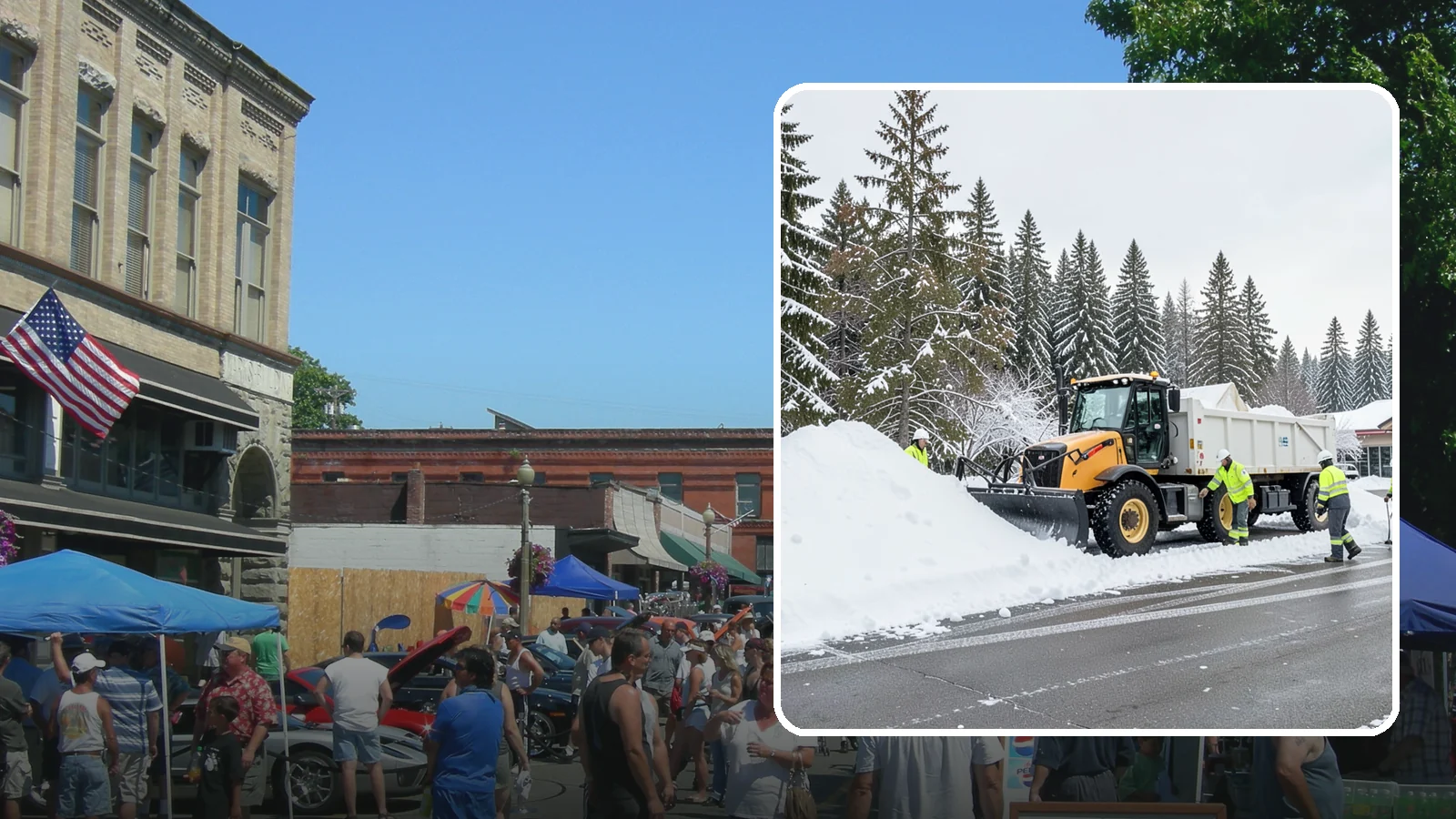 Retail Snow Hauling in Snohomish, Snohomish County, WA - We haul snow away from retail storefronts and lots so customer parking and entrances stay open and inviting.