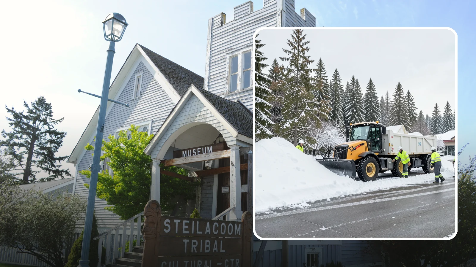 Retail Snow Hauling in Steilacoom, Pierce County, WA - We haul snow away from retail storefronts and lots so customer parking and entrances stay open and inviting.