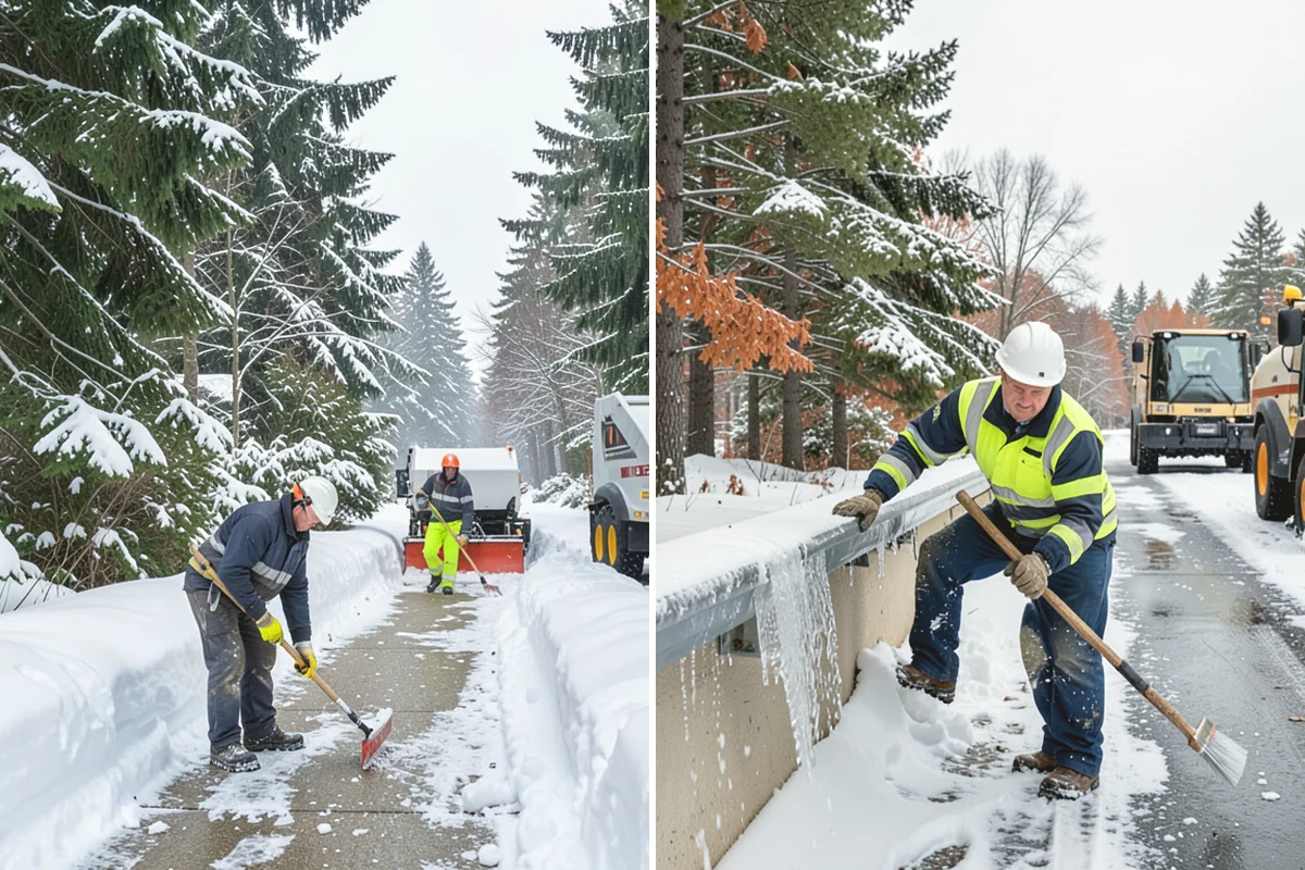 Retail Snow Hauling in Steilacoom, Pierce County, WA - We identify piles blocking parking and storefront views