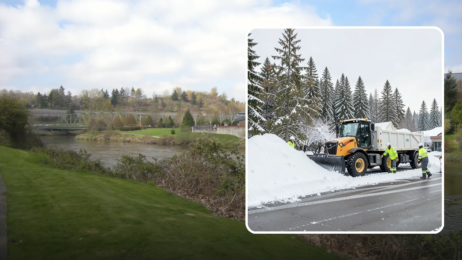 Retail Snow Hauling in Tukwila, King County, WA - We haul snow away from retail storefronts and lots so customer parking and entrances stay open and inviting.
