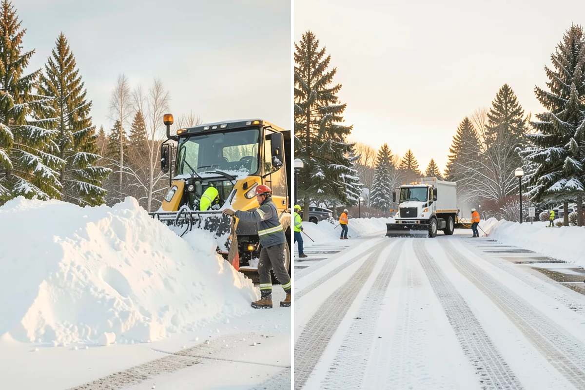Retail Snow Hauling in Tukwila, King County, WA - We identify piles blocking parking and storefront views