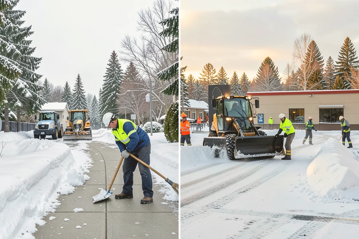 Retail Store Deicing in Algona, King County, WA - Map the entry apron, cart paths, and parking crosswalks