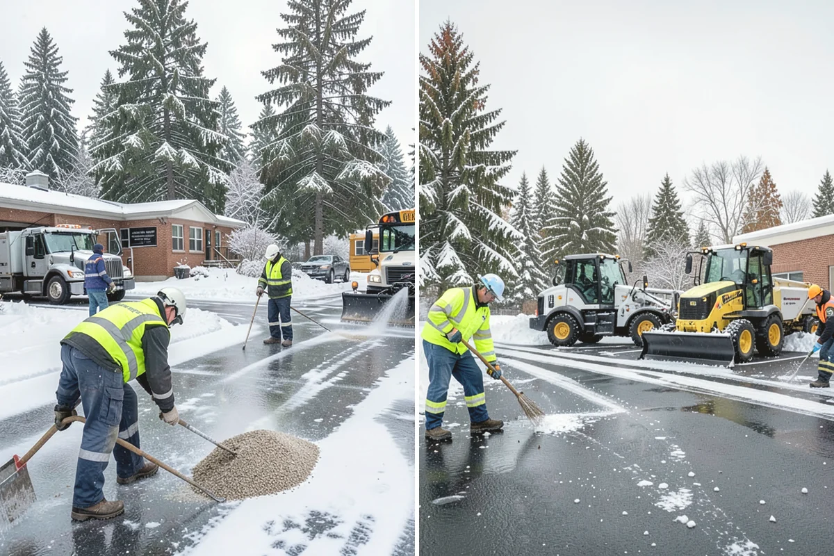Retail Store Deicing in Anacortes, Skagit County, WA - Map the entry apron, cart paths, and parking crosswalks