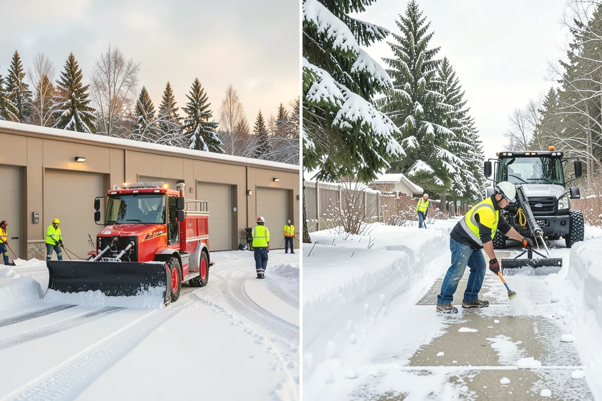 Retail Store Deicing in Black Diamond, King County, WA - Map the entry apron, cart paths, and parking crosswalks