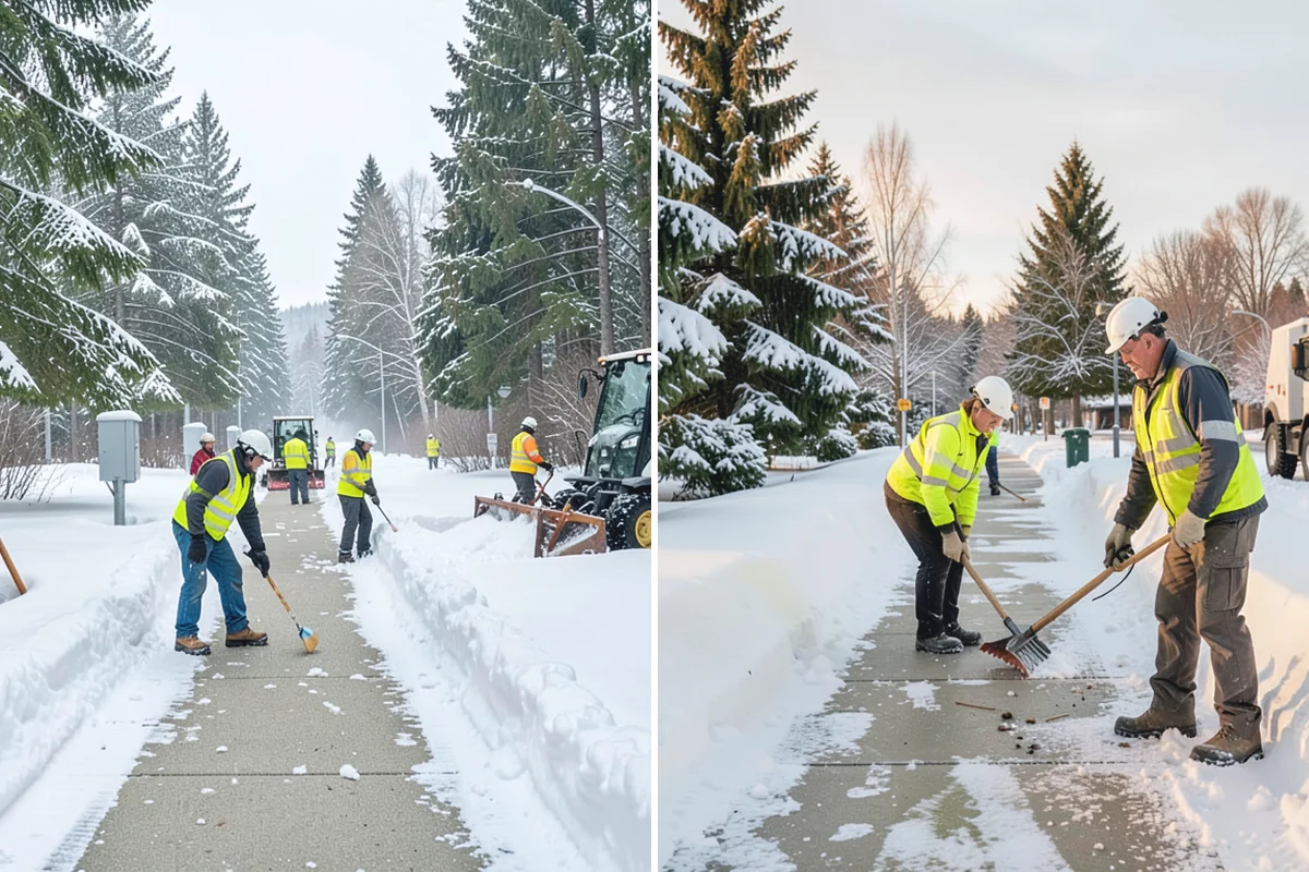 Retail Store Deicing in Bonney Lake, Pierce County, WA - Map the entry apron, cart paths, and parking crosswalks