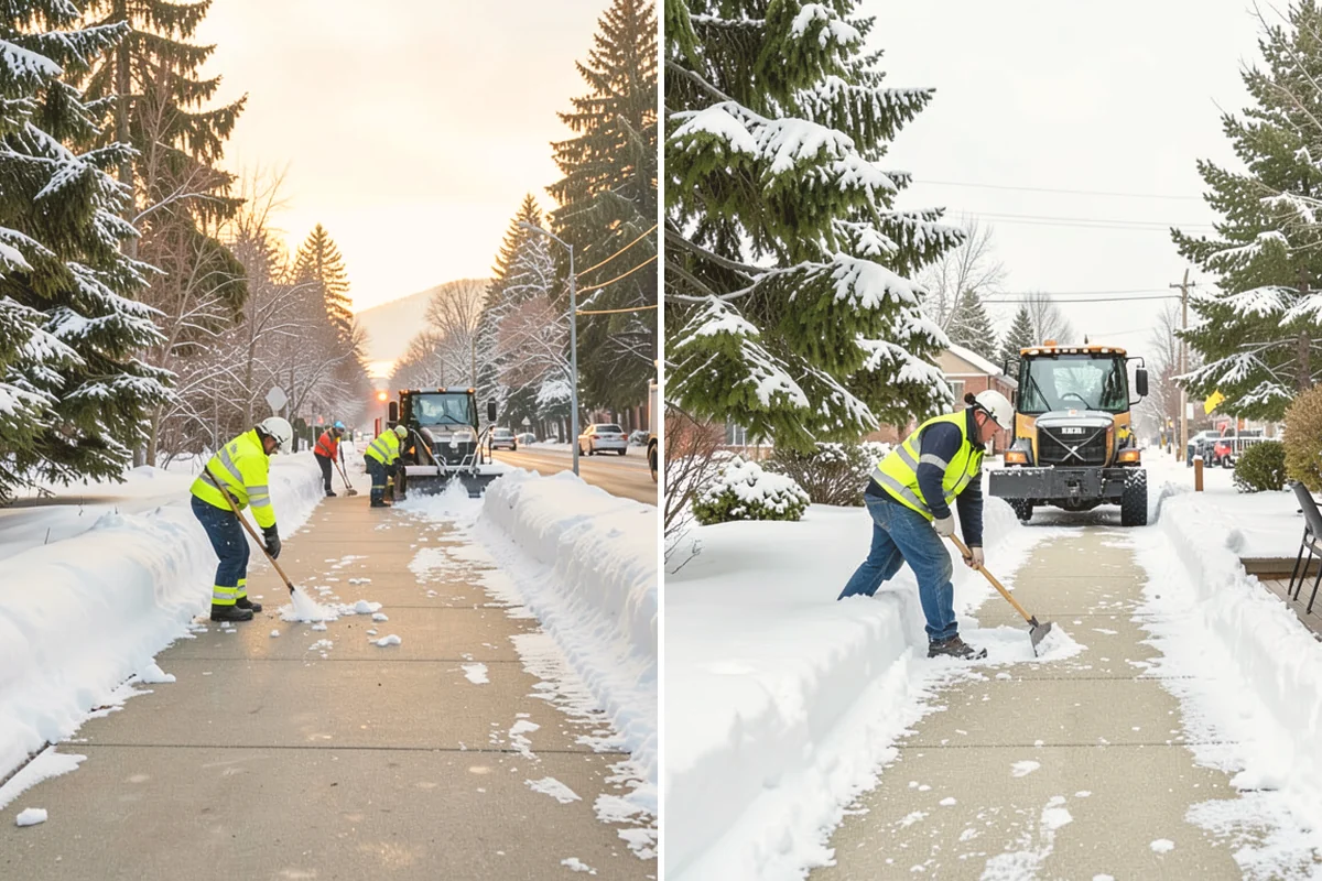 Retail Store Deicing in Brier, Snohomish County, WA - Map the entry apron, cart paths, and parking crosswalks