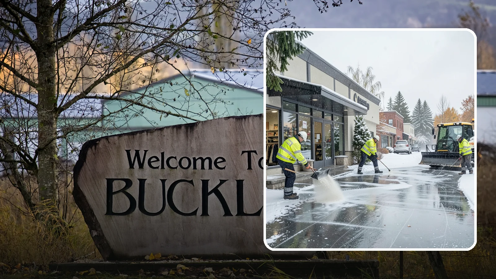Retail Store Deicing in Buckley, Pierce County, WA - Storefront-focused deicing that keeps entrances, cart corrals, and customer walkways safe and inviting when freezing rain hits a...