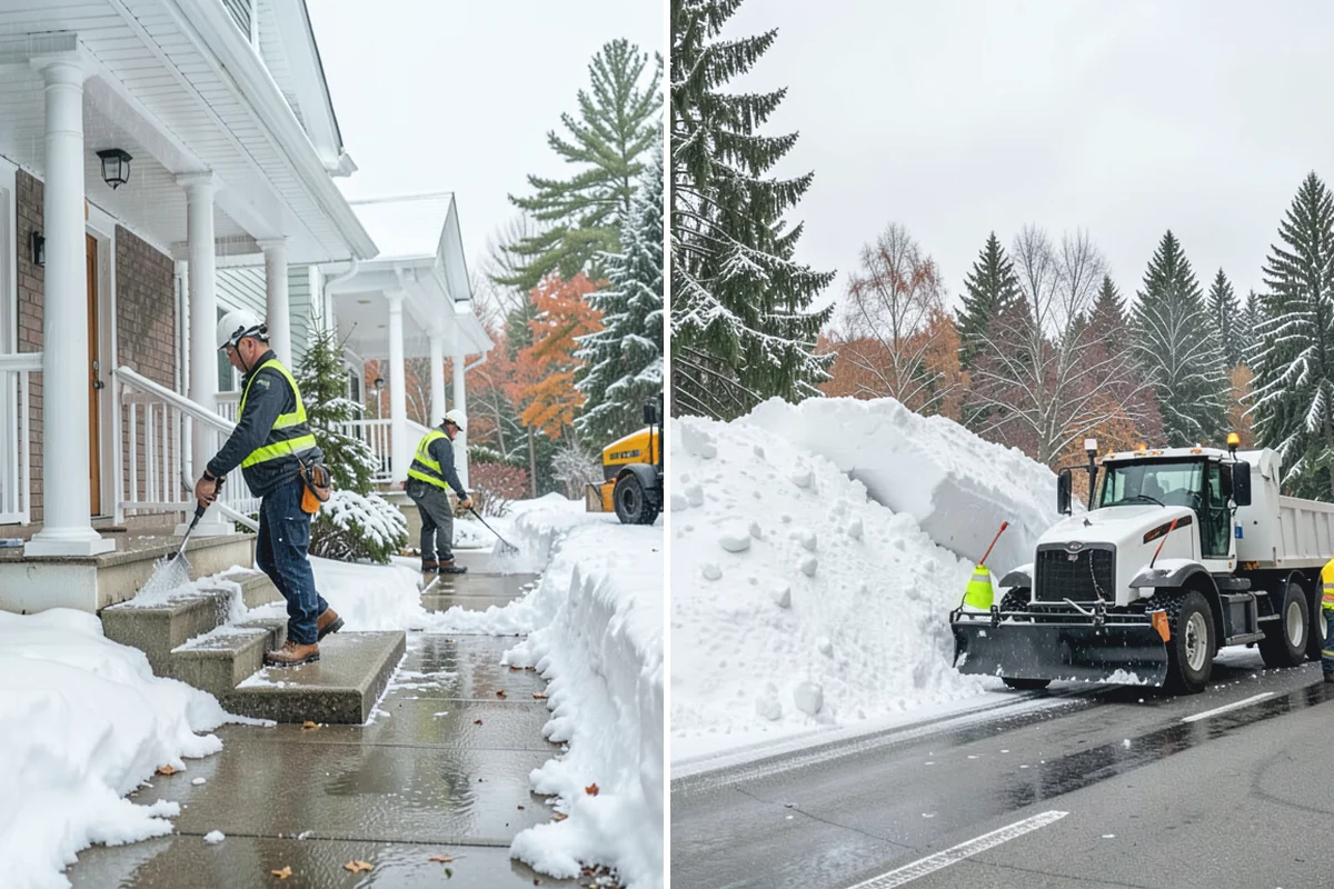 Retail Store Deicing in Buckley, Pierce County, WA - Map the entry apron, cart paths, and parking crosswalks