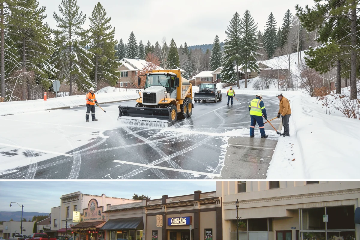 Retail Store Deicing in Burlington, Skagit County, WA - Deicing runs through the winter retail season, peaking during the freezing-rain mornings that coincide with weekend and holiday...