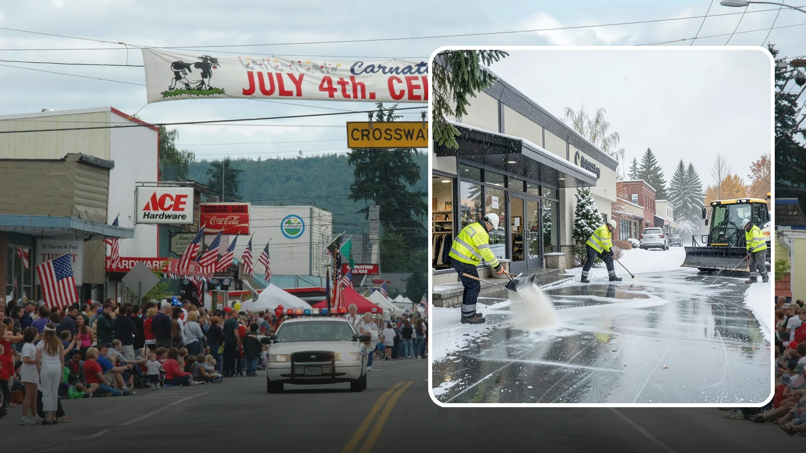 Retail Store Deicing in Carnation, King County, WA - Storefront-focused deicing that keeps entrances, cart corrals, and customer walkways safe and inviting when freezing rain hits a...