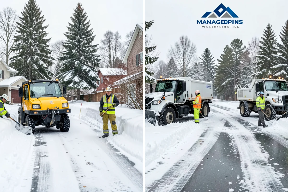 Retail Store Deicing in Clyde Hill, King County, WA - Map the entry apron, cart paths, and parking crosswalks
