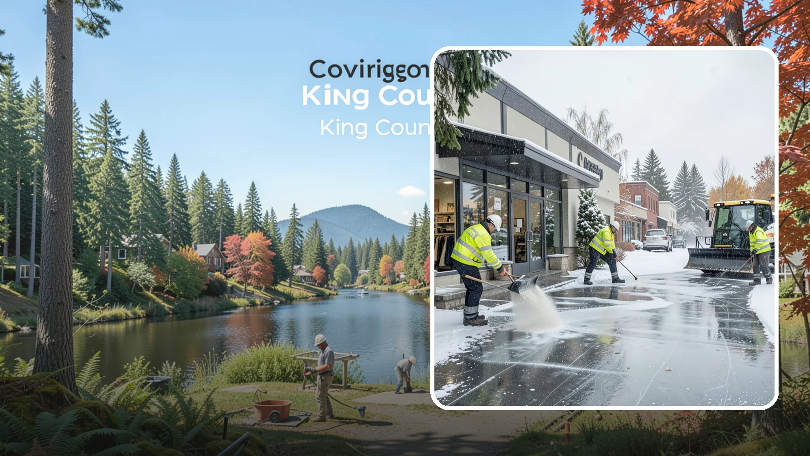Retail Store Deicing in Covington, King County, WA - Storefront-focused deicing that keeps entrances, cart corrals, and customer walkways safe and inviting when freezing rain hits a...